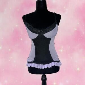 Purple And Black Coquette Lace Corset